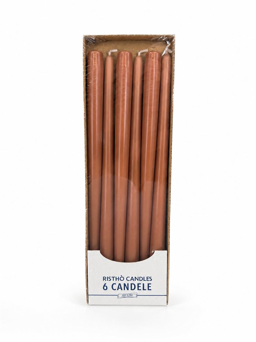 Candele. Conico Cm40 Vass.6pz - Mocha