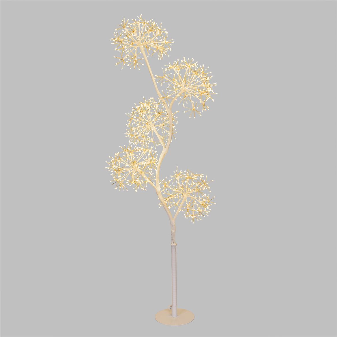 Xmas. Albero 5 Sfere Rich Bianco H120cm Microled