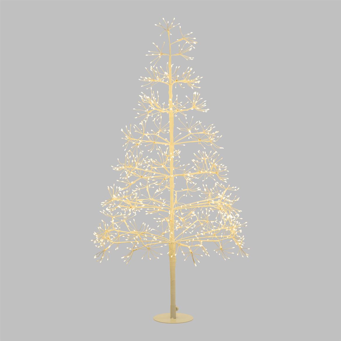 Xmas. Albero Conico Bianco H120cm 1000 Microled