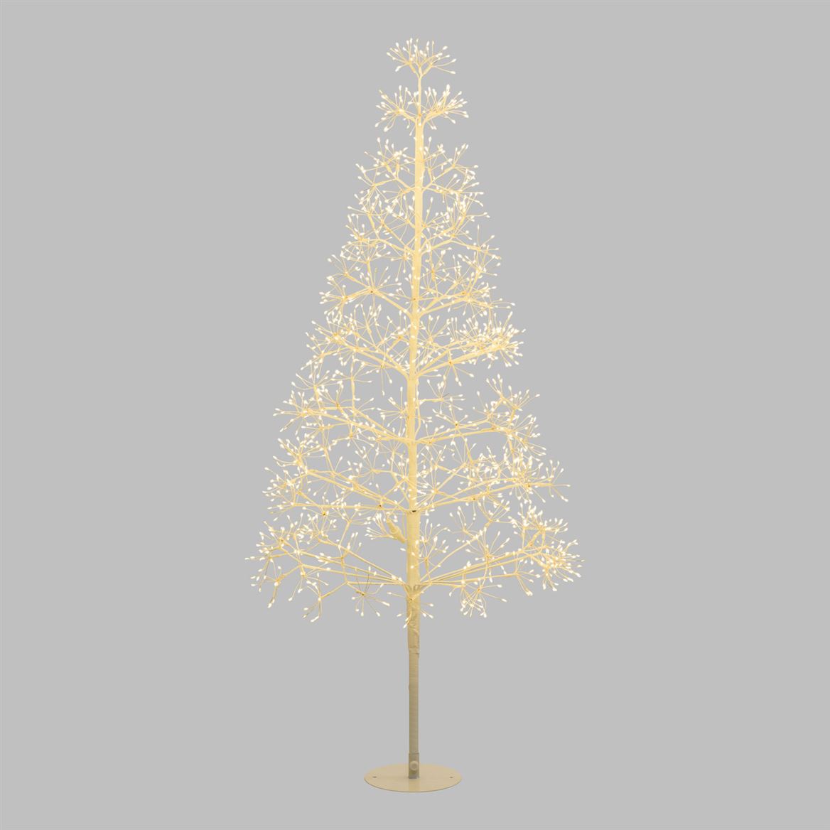 Xmas. Albero Conico Bianco H150cm 1500 Microled