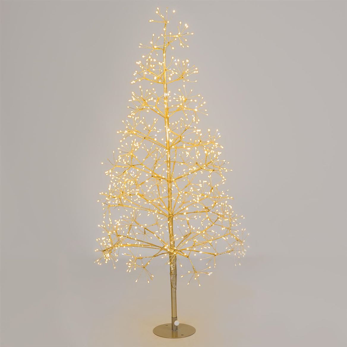 Xmas. Albero Conico Champagne H120cm 1000 Microled