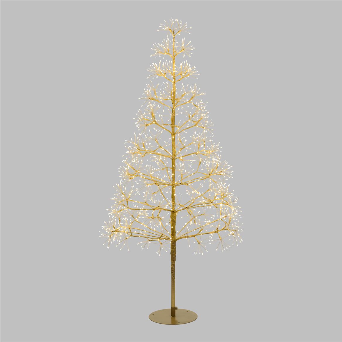 Xmas. Albero Conico Champagne H150cm 1500 Microled