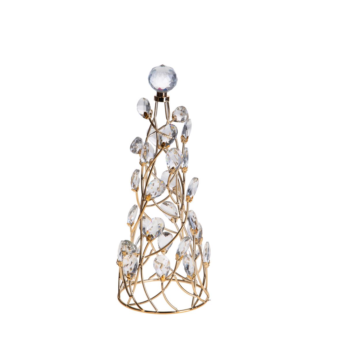 Xmas. Albero Natale D13 H35cm Con Cristalli