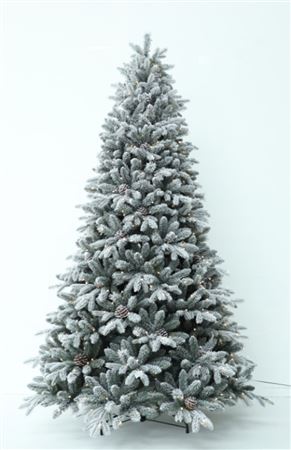 Xmas. Albero Natale Innevat + Pigne 225cm Pe + Pvc