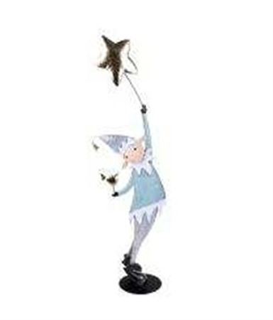 Xmas. Folletto Natale H.88cm Con Stella - Tiffany