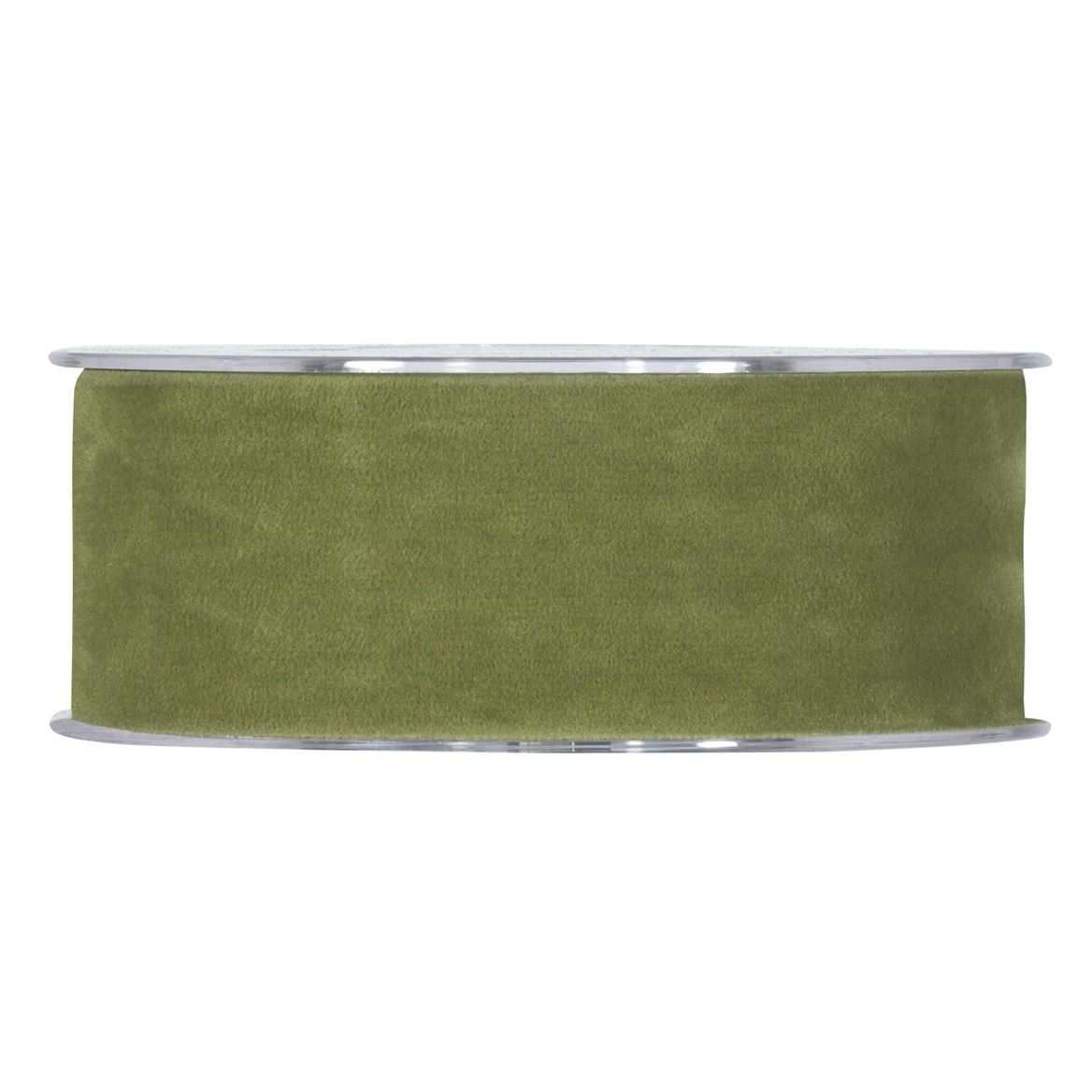 Xmas. Nastri Double Velvet Mm40x7mt - Sage