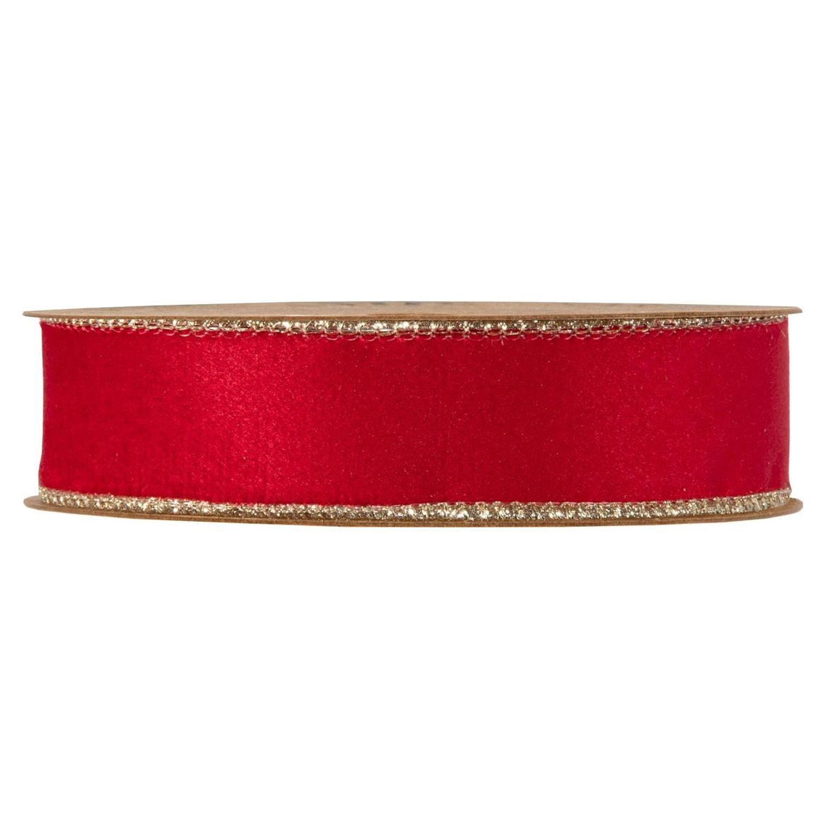 Xmas. Nastri Velvet Embrace Mm25x10m - Red
