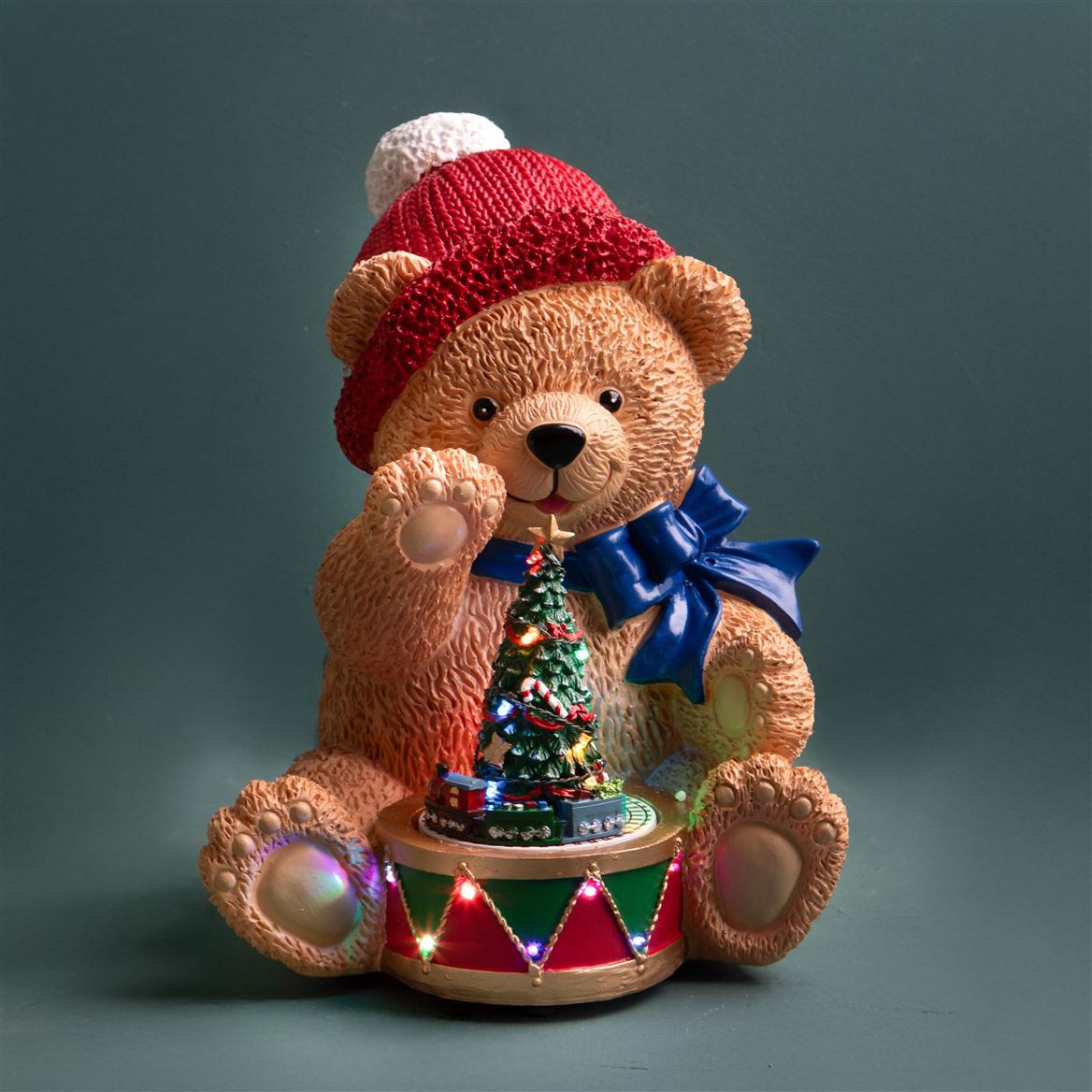 Xmas. Orsetto Natale 35cm Con Luci Movim. E Musica