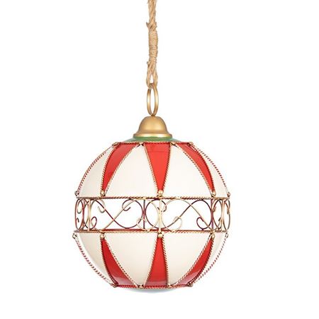 Xmas. Pallina Natale Metal D30 H40cm- Rosso Bianco