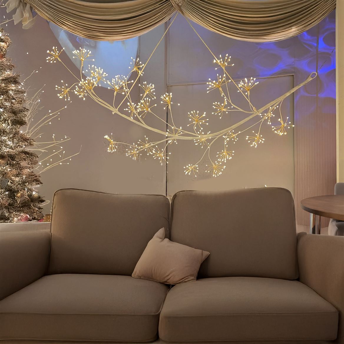 Xmas. Ramo Hanging Rich Bianco 1,5m 480microled