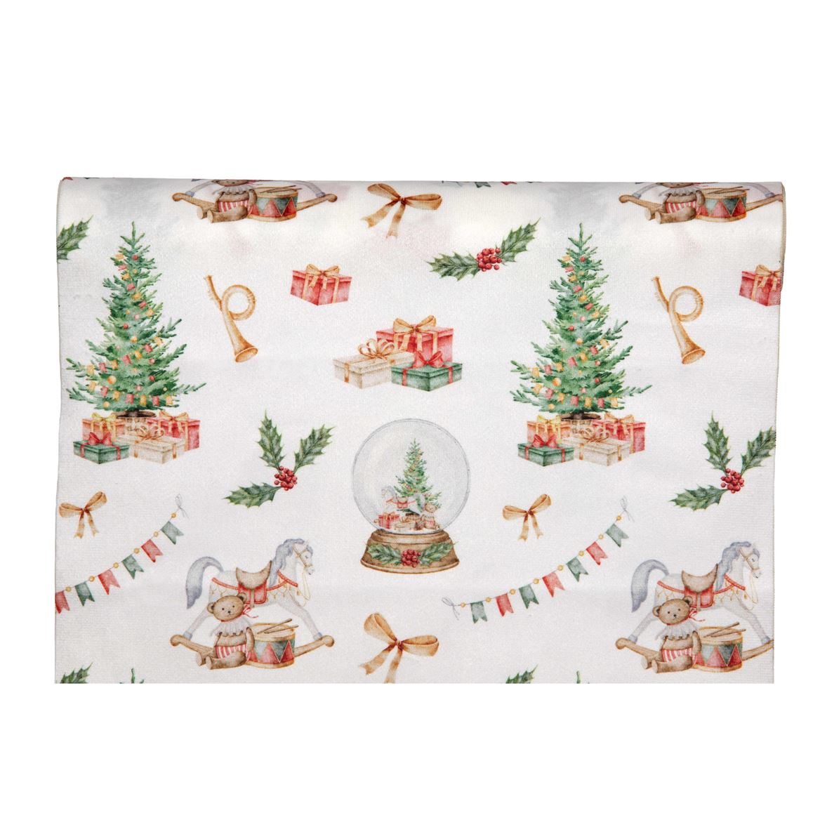 Xmas. Runner Christmas Horse Cm28 X 2.5m