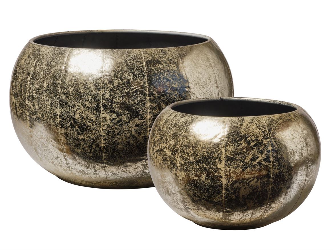 Xmas. Set2 Ciotole Metal 42x28-31x23 Pewter