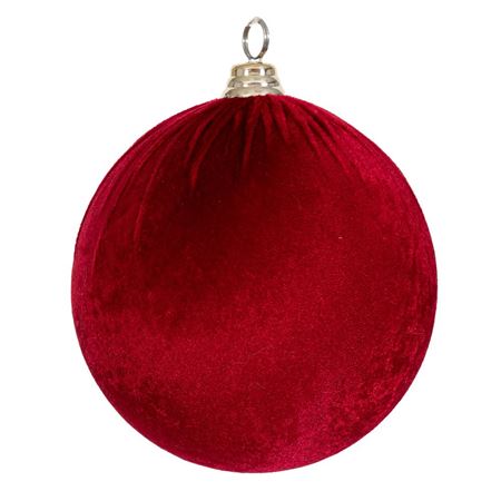 Xmas. Box Sfera Velluto D.10cm - Burgundy