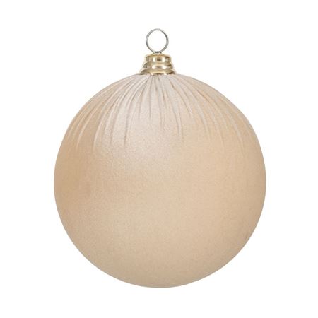 Xmas. Box Sfera Velluto D.10cm - Cream