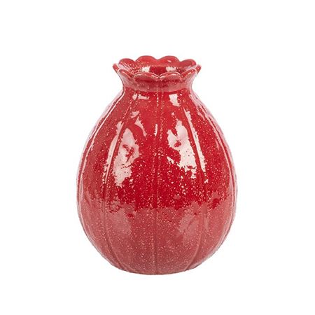 Xmas. Vasi Ceramica. Alto Melograno Rosso D15 H19