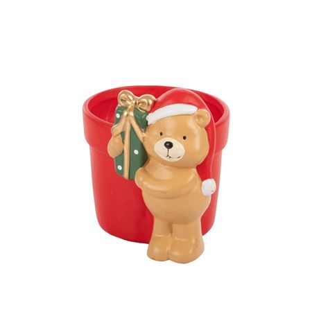 Xmas. Vasi Ceramica. Orsetto Regalo 11x10h12cm
