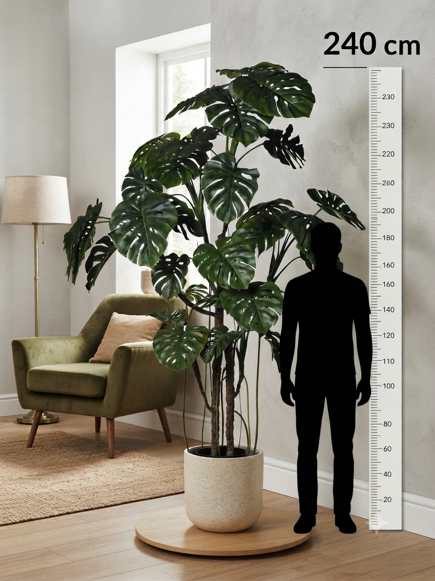 Art. Pianta Monstera In Vaso H.240cm Green