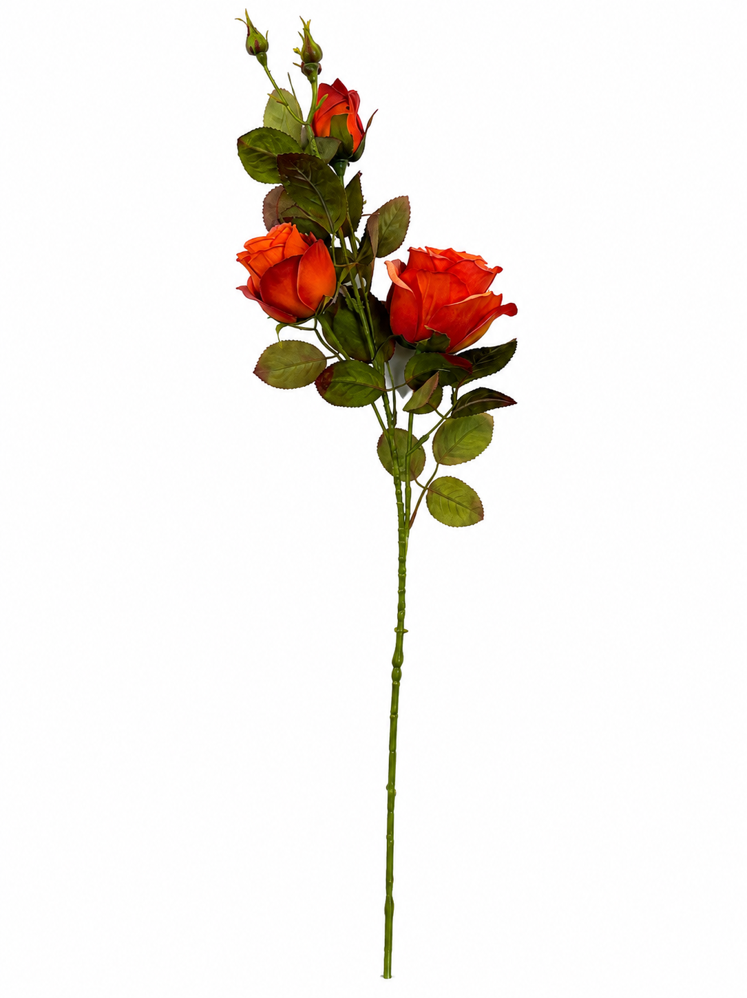 Art. Ramo Ant. Rose X 3 Teste Cm 82 - Rust