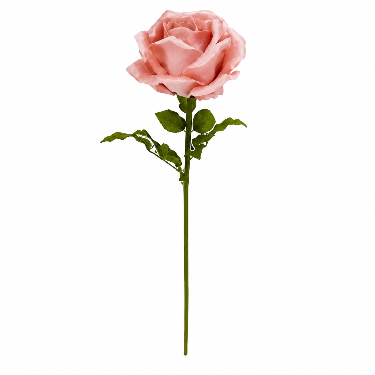 Art. Ramo Rosa Gigante Velluto Rosa D.28 H.108