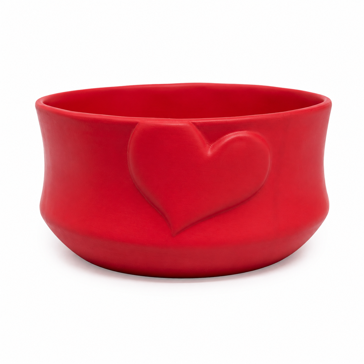 Vasi Ceramica. Cuore Rosso Mate D.17,5 H.8,5c